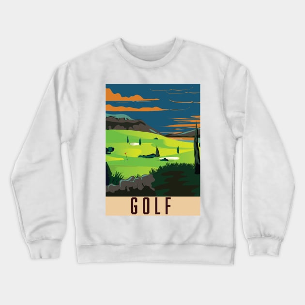 Golf Crewneck Sweatshirt by nickemporium1